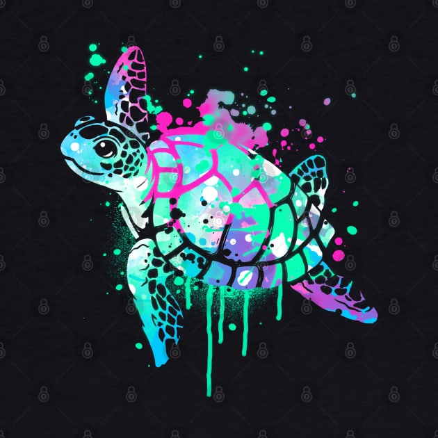 Fluo sea turtle by NemiMakeit